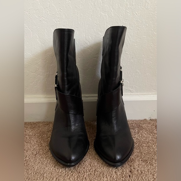 Saks Fifth Avenue Black Boot Heels - Picture 5 of 5